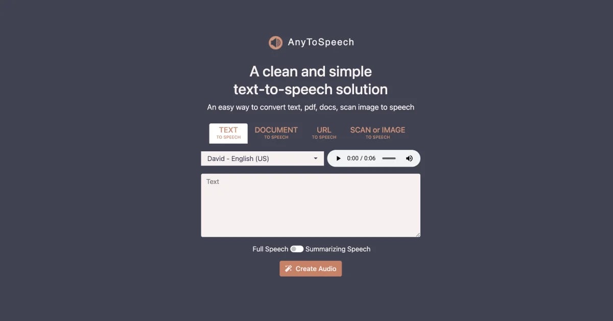 AnyToSpeech