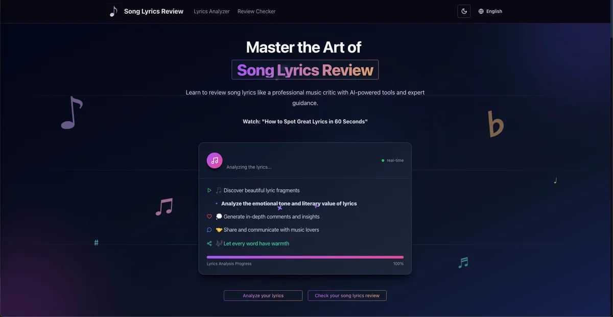 song lyrics review