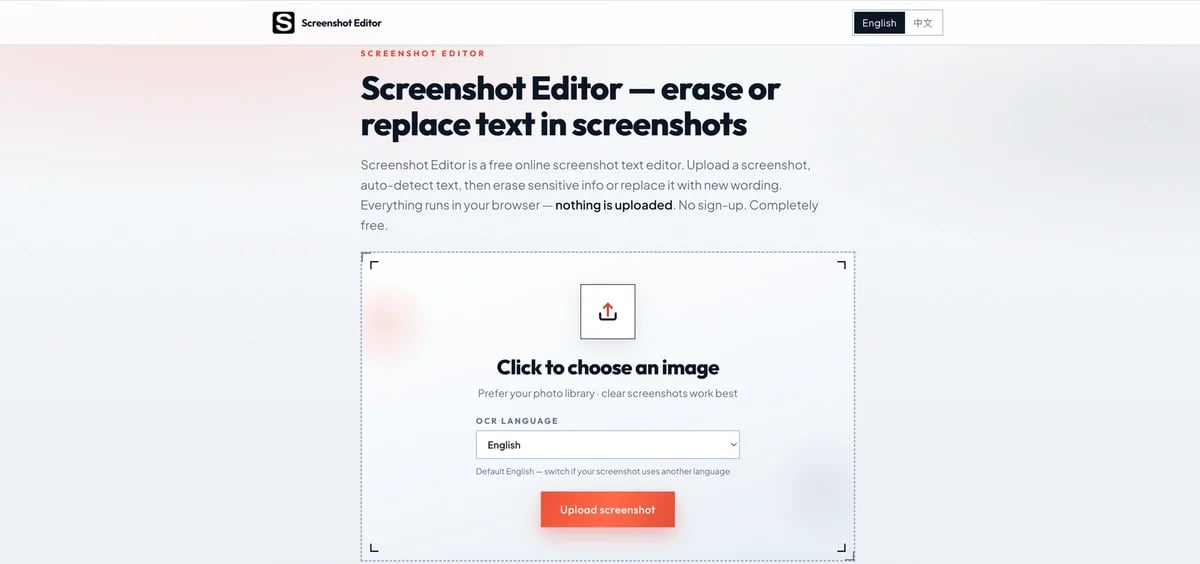 Screenshot Text Editor