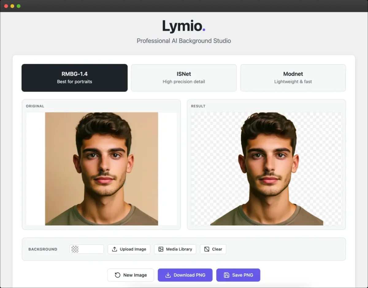 Lymio: AI Background Remover for WordPress