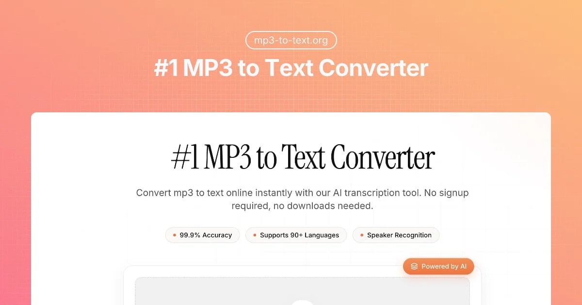 MP3 to Text Converter