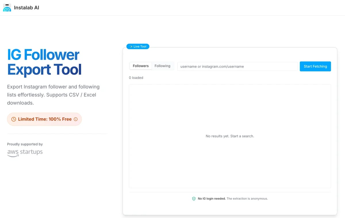IG Follower Export Tool by Instalab AI