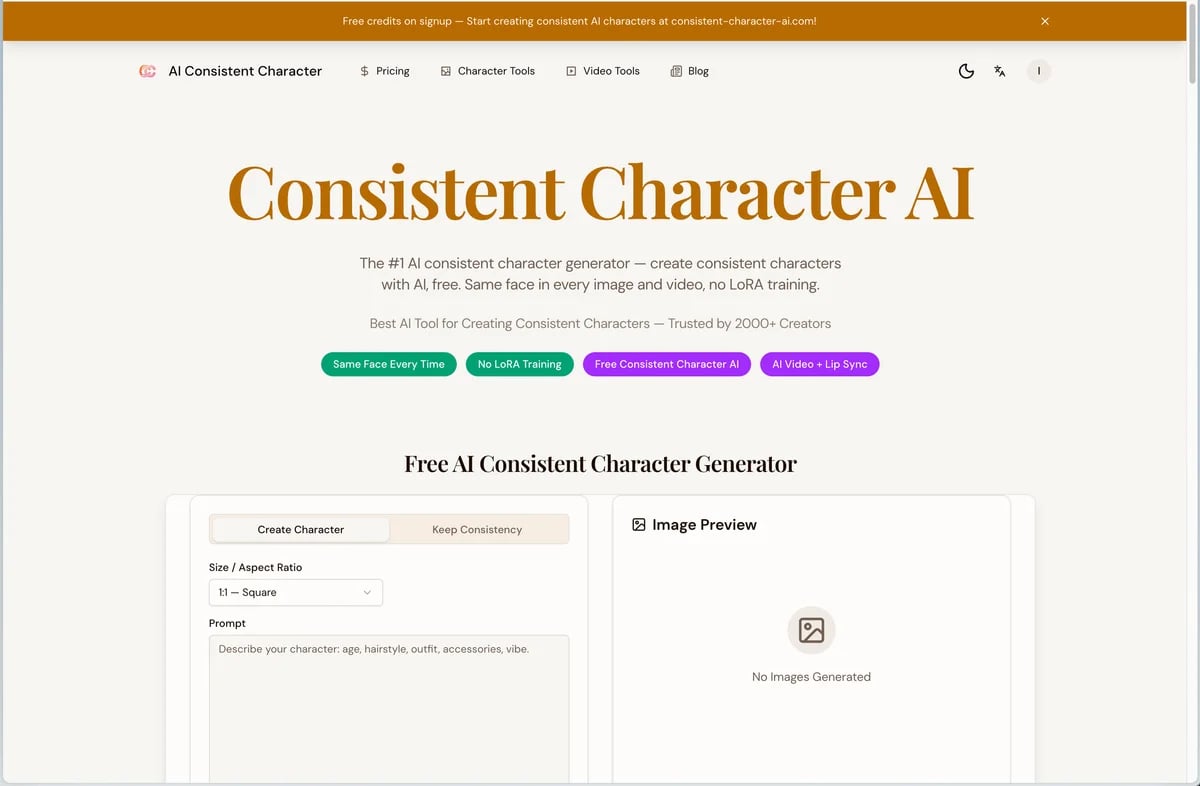 Consistent Character AI