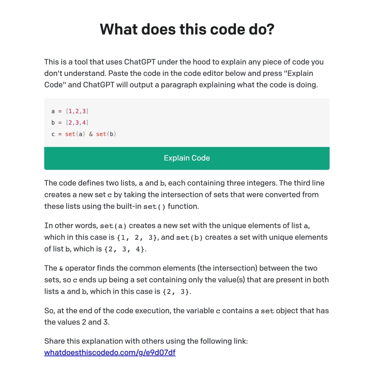 What Does This Code Do?