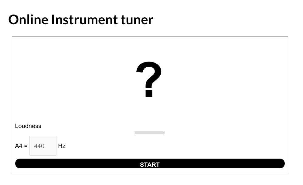 Online tuner Online tuner