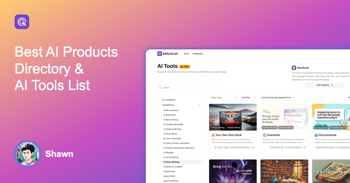 Best AI Products Directory & AI Tools List – AIHuntList.com preview
